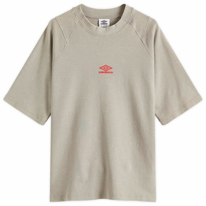 Photo: Umbro Washed Mock Neck T-Shirt in Griffin