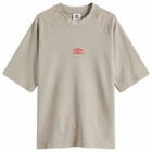 Umbro Washed Mock Neck T-Shirt in Griffin