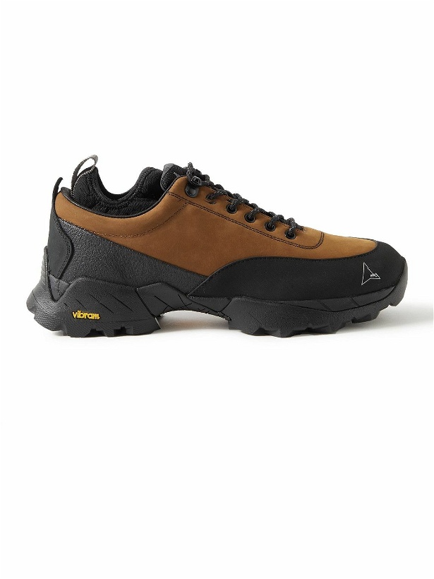 Photo: ROA - Neal Rubber-Trimmed Nubuck Hiking Sneakers - Brown