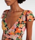Rixo Cathy floral crêpe midi dress