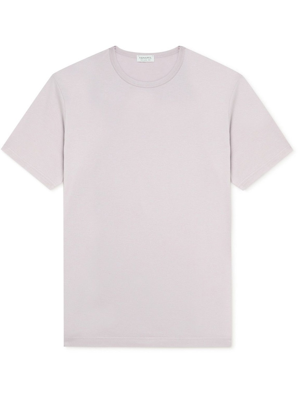 Photo: Sunspel - Slim-Fit Cotton-Jersey T-Shirt - Purple