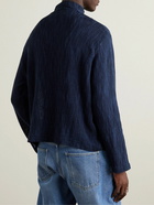 Our Legacy - Open-Knit Linen-Blend Zip-Up Sweater - Blue