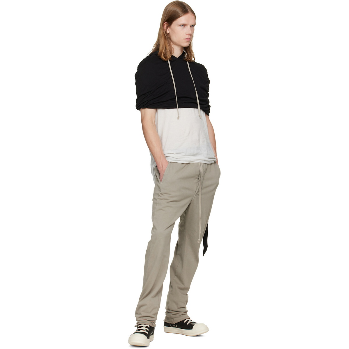 Rick Owens DRKSHDW Taupe Tower Berlin Drawstring Sweatpants