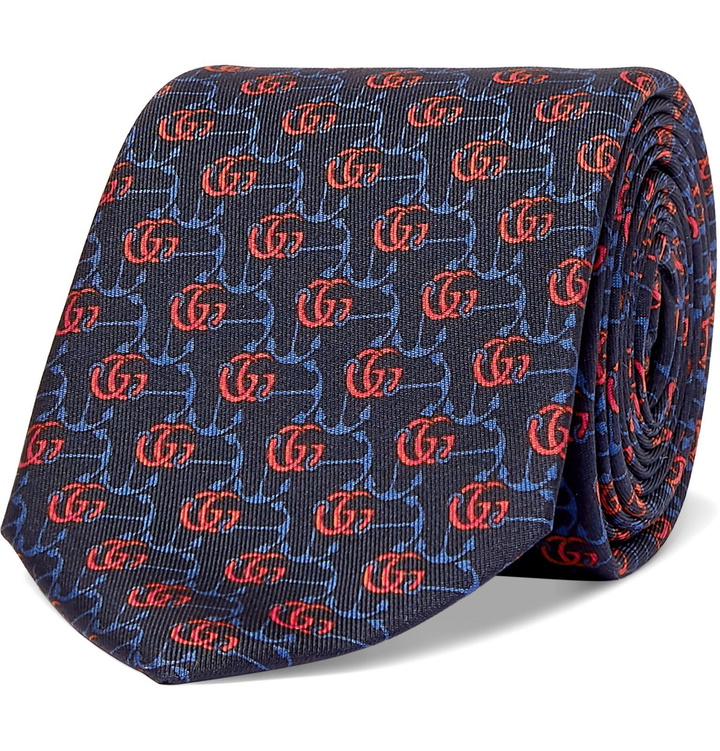 Photo: Gucci - 7cm Logo-Jacquard Silk-Twill Tie - Blue