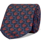 Gucci - 7cm Logo-Jacquard Silk-Twill Tie - Blue