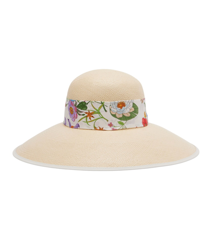 Photo: Gucci Floral silk-trimmed sun hat
