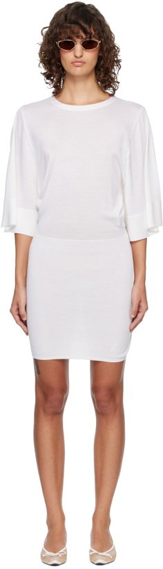 Photo: JACQUEMUS Off-White 'La Robe Maille Mananco' Minidress