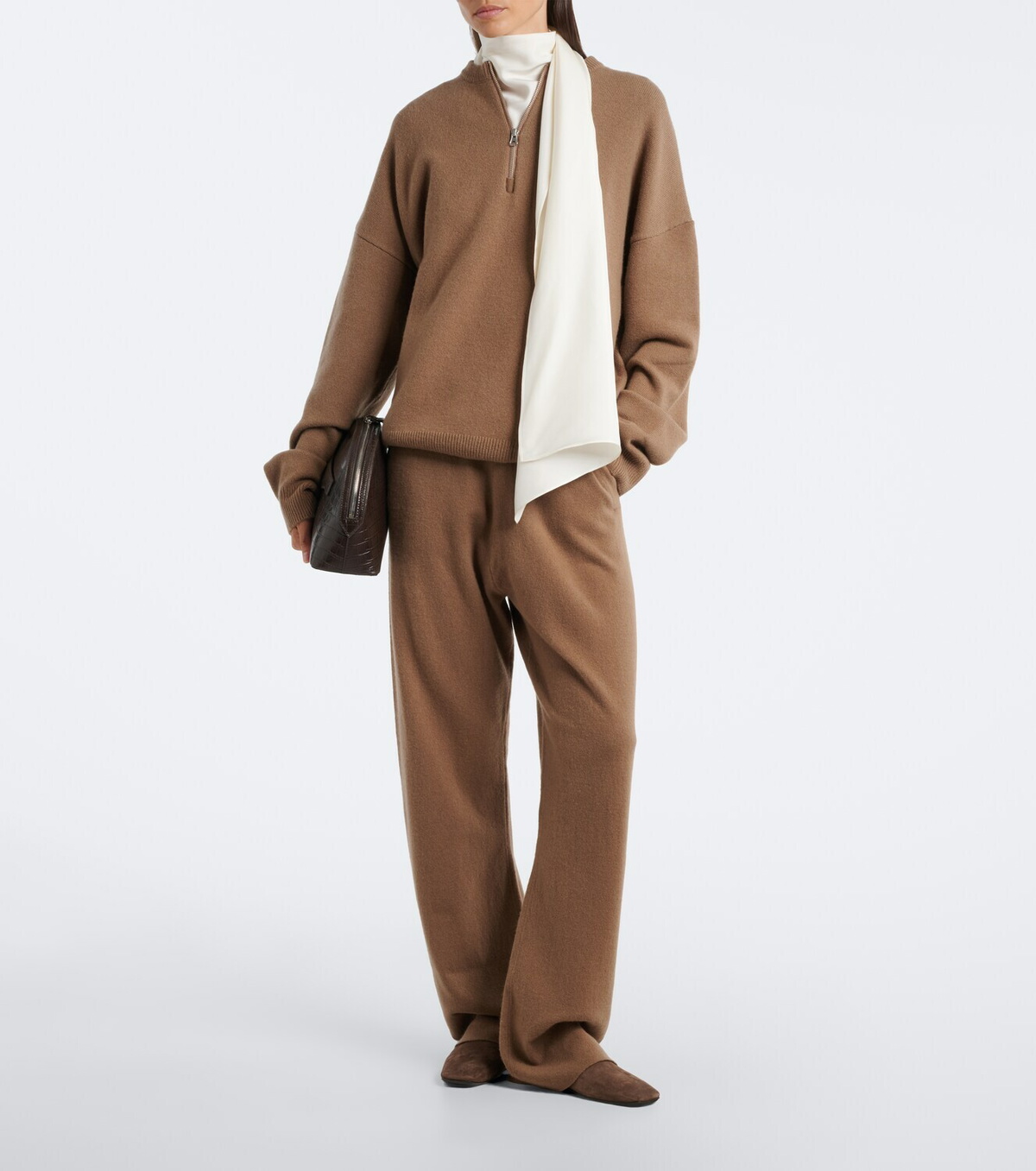 Extreme Cashmere N°496 Like cashmere-blend half-zip sweater