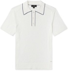 Dunhill - Contrast-Tipped Pima Cotton-Jersey Polo Shirt - White