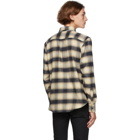Naked and Famous Denim Black and Beige Easy Shirt