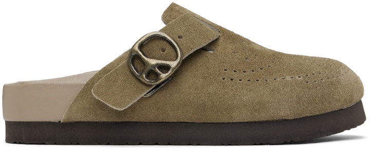 Photo: NEEDLES Taupe Suede Clogs