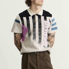 Les Deux Men's Prince Intarsia Knitted Polo in Light Ivory