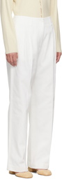 LE17SEPTEMBRE White Claire Cotton Twill Trousers