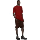 Boris Bidjan Saberi Red Cashmere Tight Fit T-Shirt