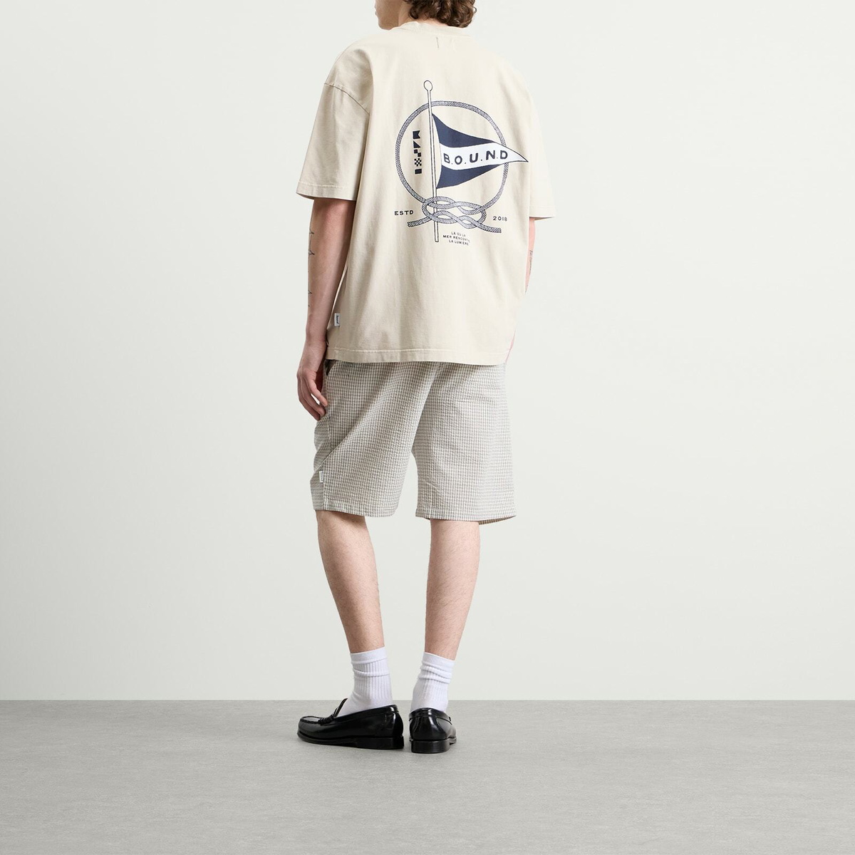 Bound Men's Marine T-Shirt in Washed Butter Yellow