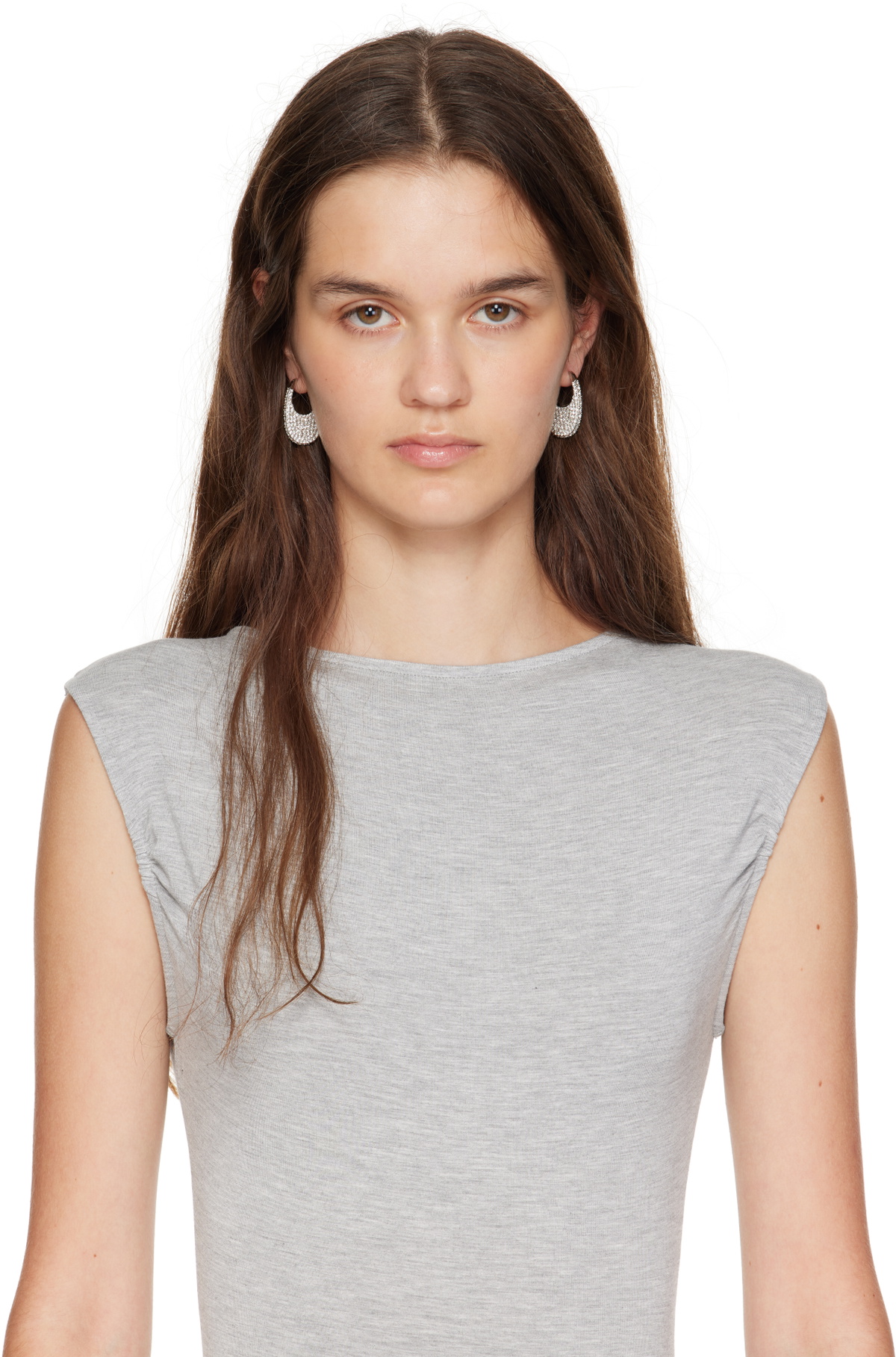 Coperni Crystal-Embellished Medium Swipe Earrings