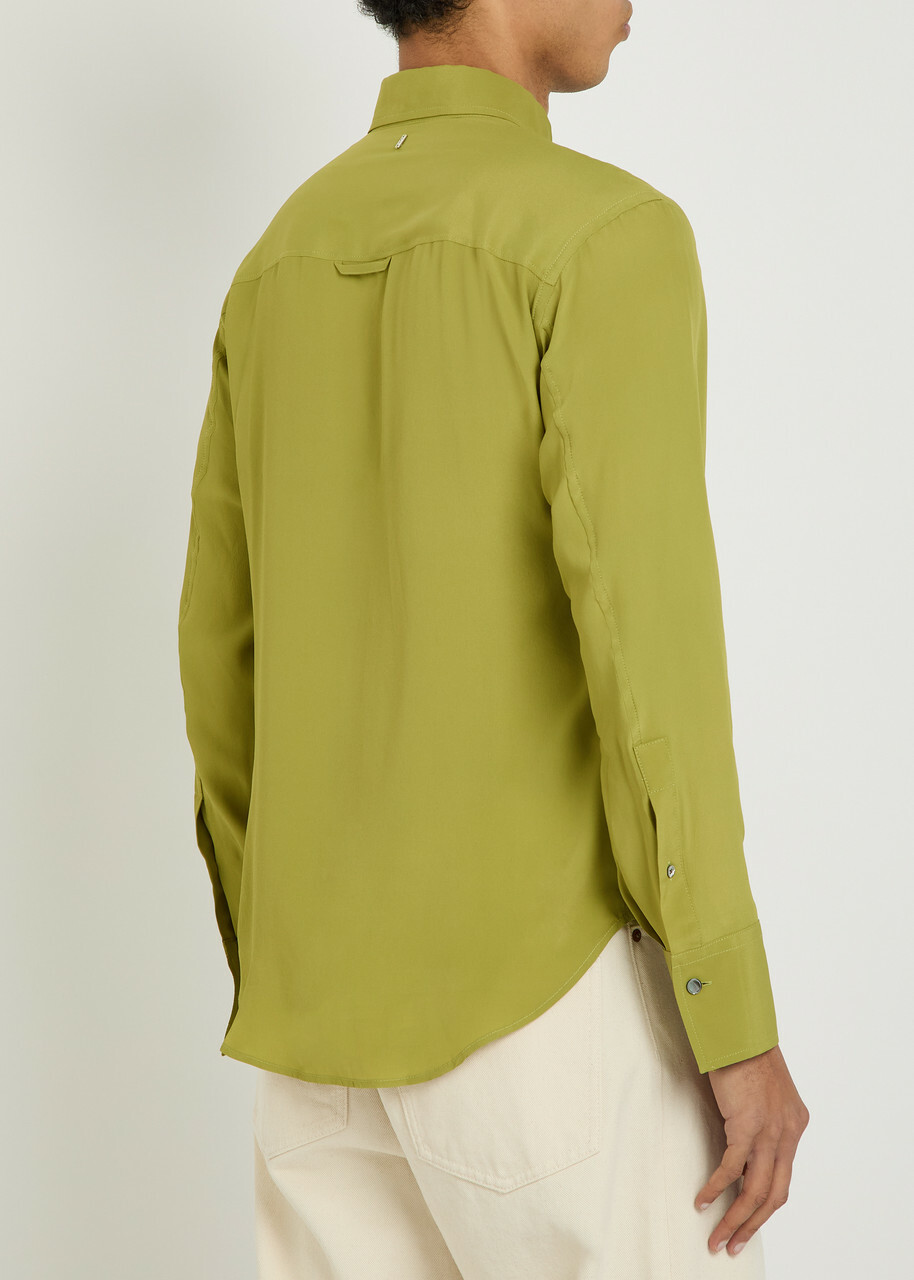 Ami Paris Woven Shirt Light Green
