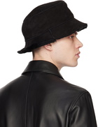 Paul Smith Black Paneled Shearling Bucket Hat