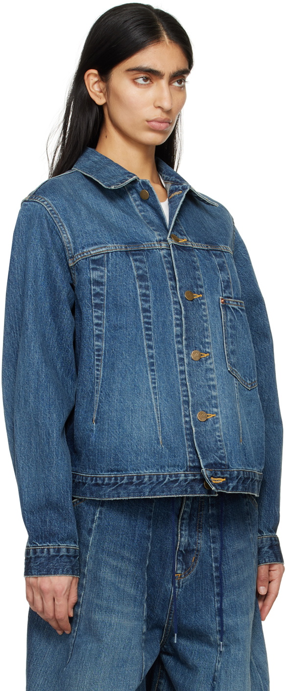 NEEDLES Blue Darted Denim Jacket