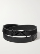 SAINT LAURENT - Leather Wrap Bracelet - Black