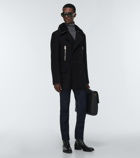Tom Ford - Faux shearling-trimmed peacoat