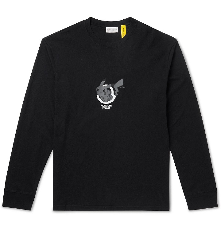 Photo: Moncler Genius - Pokémon 7 Moncler Fragment Hiroshi Fujiwara Printed Cotton-Jersey T-Shirt - Black