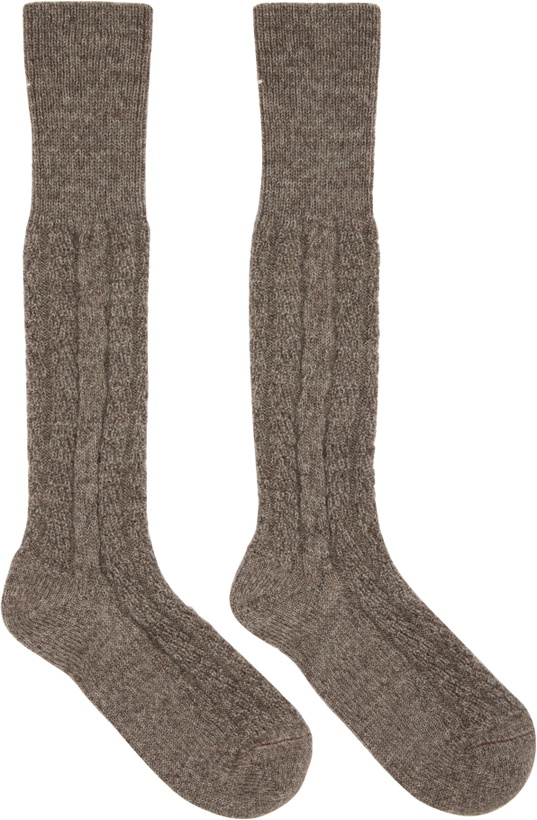 Photo: Maison Margiela Brown Bootleg Socks