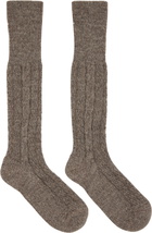 Maison Margiela Brown Bootleg Socks