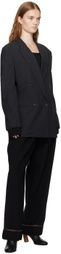 Recto Gray Peaked Lapel Blazer