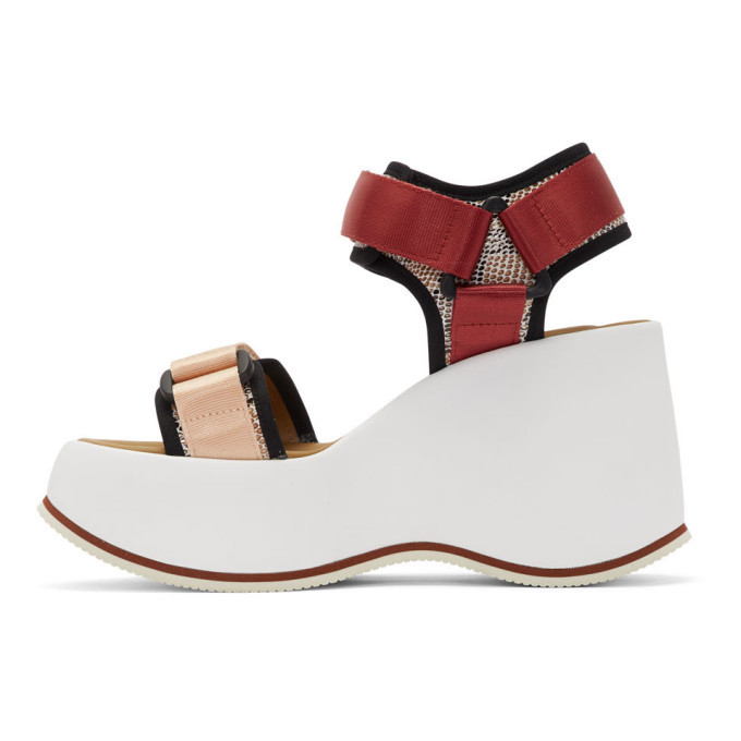 See by Chloe Red and Pink Yumi Sandals See by Chloe