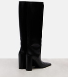 Alaïa Square 90 leather knee-high boots