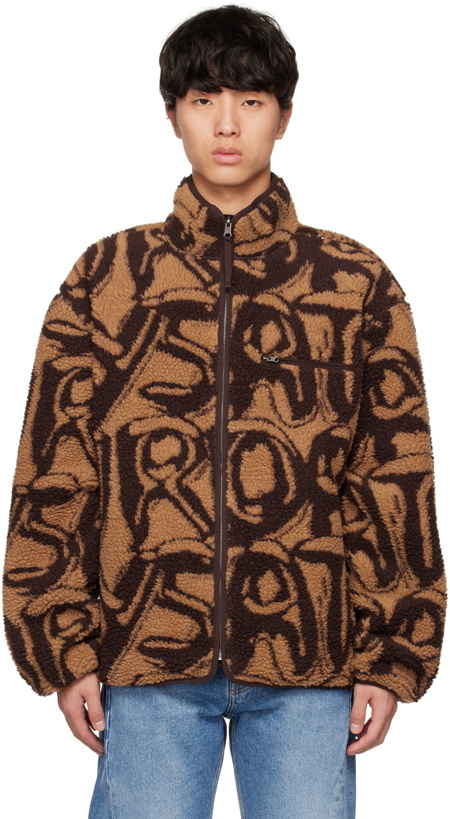 Photo: Saturdays NYC Brown Spencer Spellout Reversible Jacket