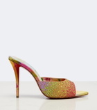 Christian Louboutin Miss Z embellished crêpe satin mules