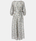 Loro Piana Mila printed silk midi dress
