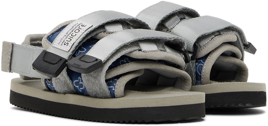 Suicoke Kids Navy & Gray Moto Sandals Suicoke