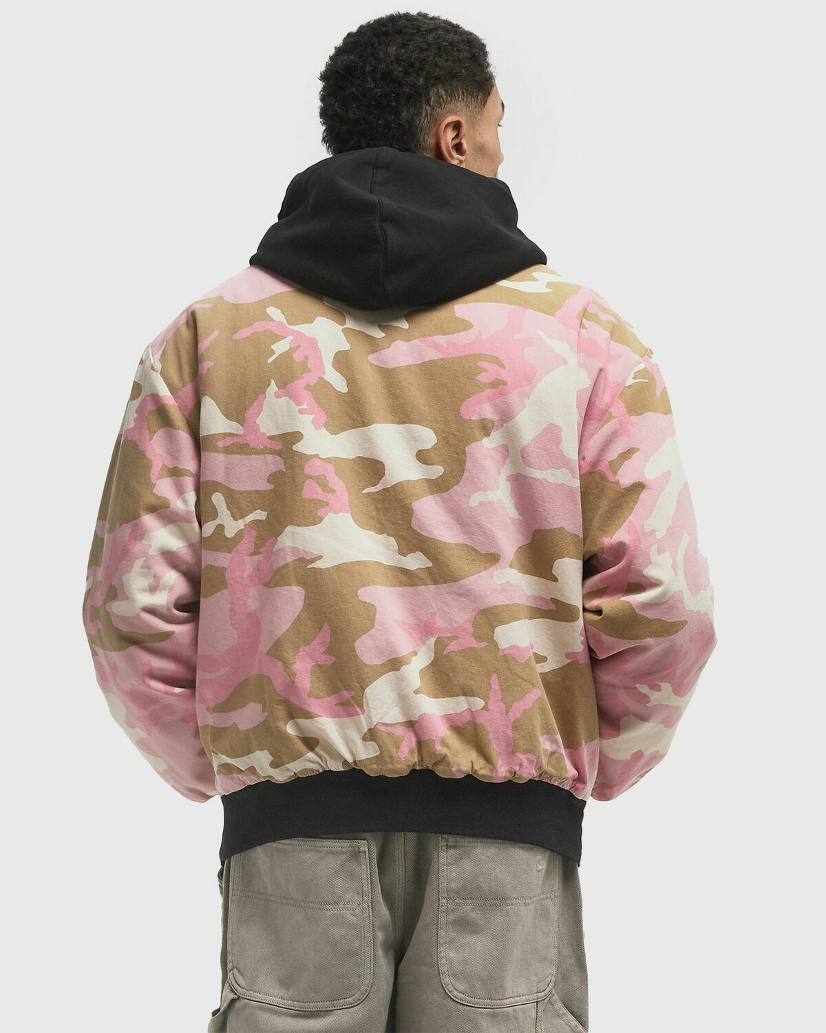 PATTA Woodland Camo Reversible Bomber Jacket pink/beige Men Patta PATTA Woodland Camo Reversible Bomber Jacket pink/beige Men Patta