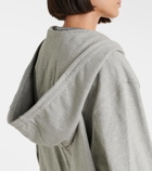 The Attico Asymmetric cotton-blend jersey hoodie