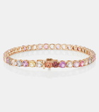 Bucherer Fine Jewellery Essentials Rivière 18kt rose gold bracelet with sapphires