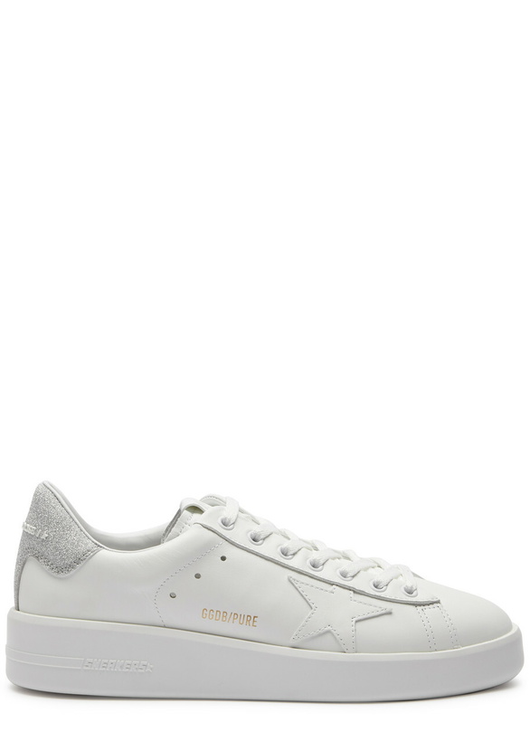 Photo: Golden Goose Pure Star Leather Sneakers White