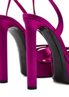 Saint Laurent Chandelle 110 Satin Sandals Pink