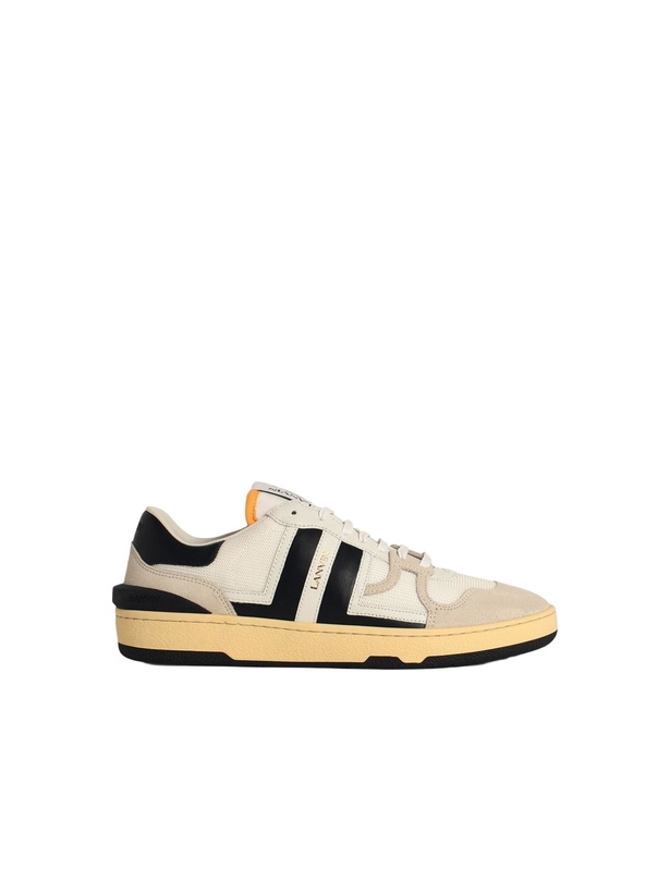 Photo: Lanvin clay White Leather Blend Sneakers
