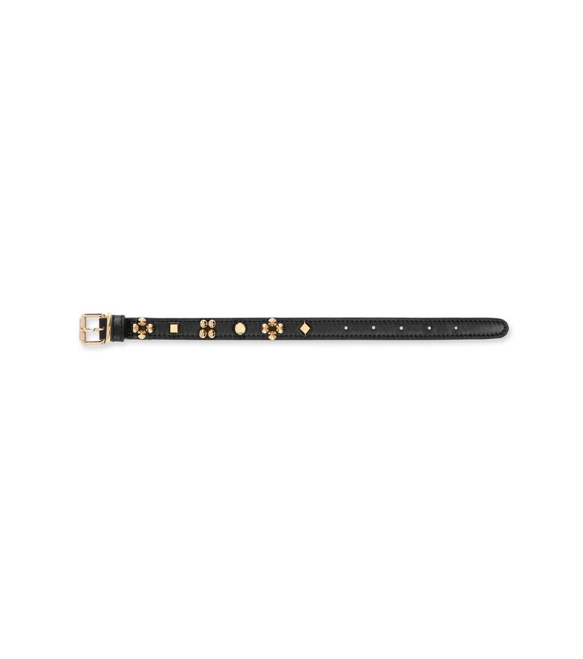 Christian Louboutin - Loubicollar XS embellished leather dog collar