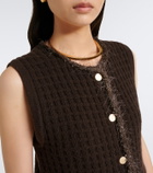 Jardin des Orangers Waffle-knit wool and cashmere sweater vest
