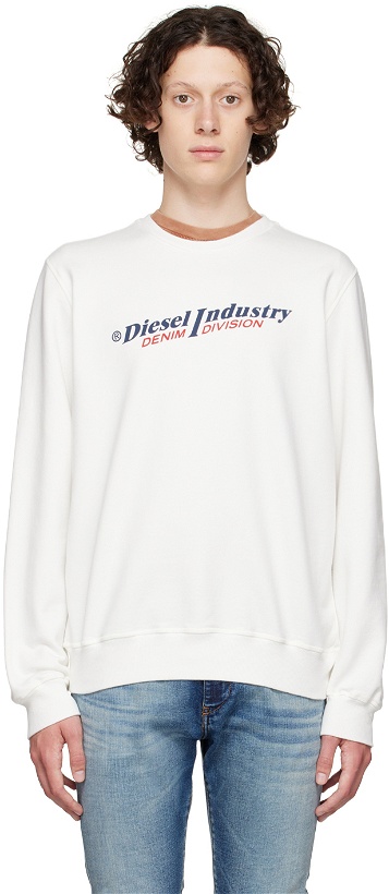 Photo: Diesel White Cotton Sweatshirt