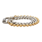 IN GOLD WE TRUST PARIS Silver and Gold Cuban Link Bracelet