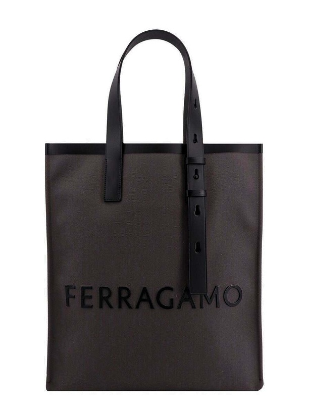 Photo: Ferragamo   Shopping Bag Grey   Mens