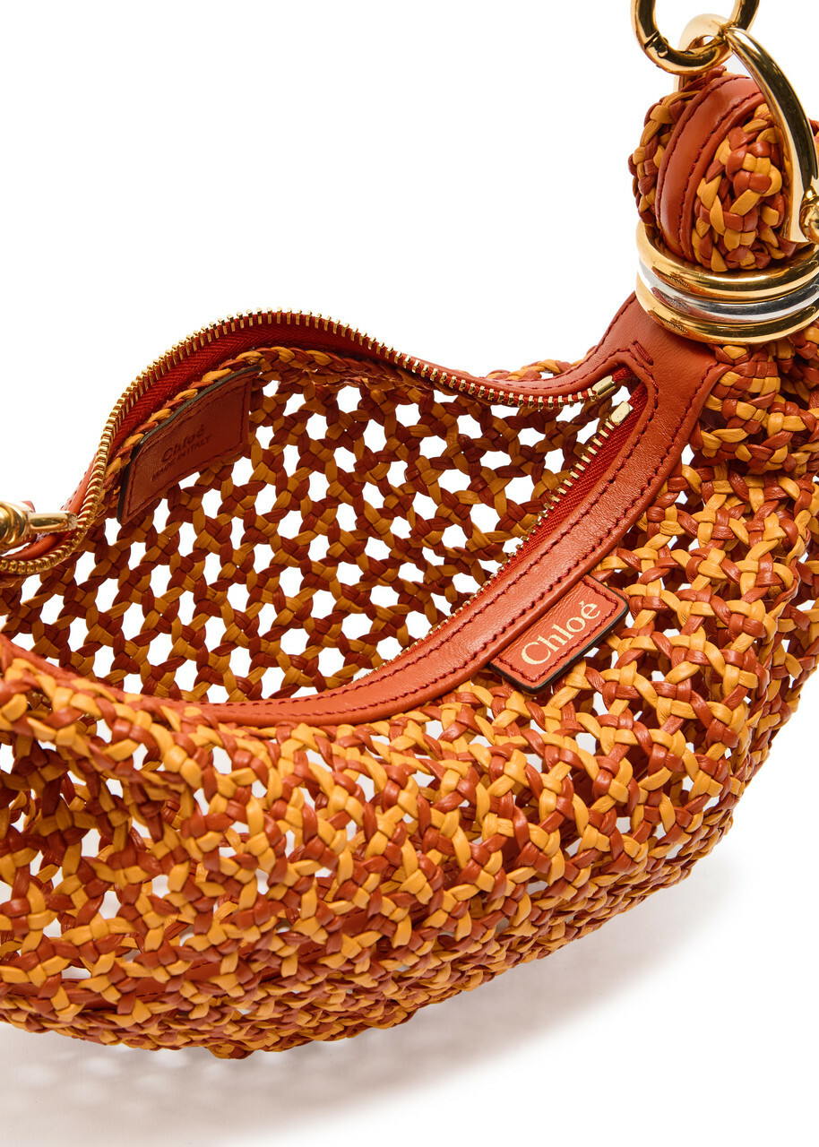 Chloe Bracelet Toucan Braided Leather top Handle bag - Orange - One Size