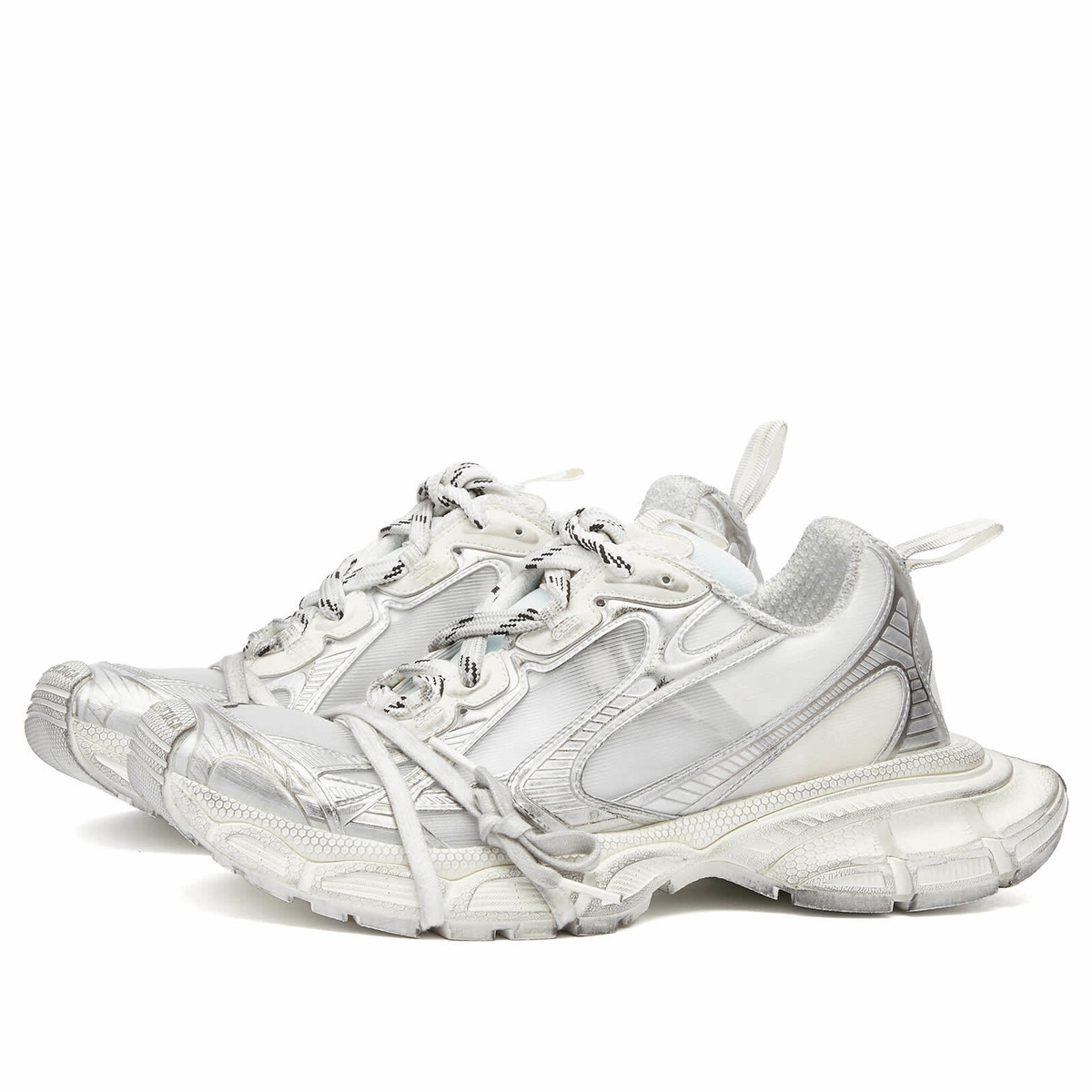 スニーカー BALENCIAGA  3XL Sneaker in White/Silver Balenciaga Men's 3XL Sneaker in White/Silver Balenciaga