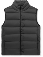 Moncler - Logo-Print Quilted Nylon Down Gilet - Gray