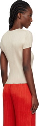 PLEATS PLEASE ISSEY MIYAKE Beige Monthly Colors July T-shirt